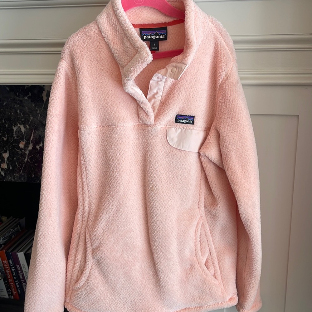 Patagonia girls fleece pullover size L (12)